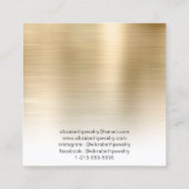 Goldschmuck-Anzeige Quadratische Visitenkarte (Rückseite)