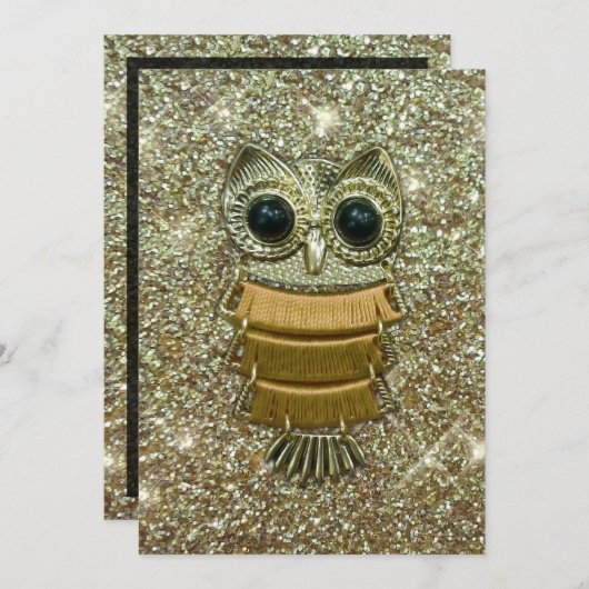 Goldschmuck Einladung (Vorne/Hinten)