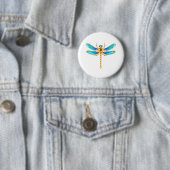 Goldschmuck-Libelleninsekt-Vip-Fundus-Vektorbild Button (Beispiel)