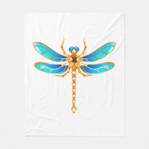 Goldschmuck-Libelleninsekt-Vip-Fundus-Vektorbild Fleecedecke
