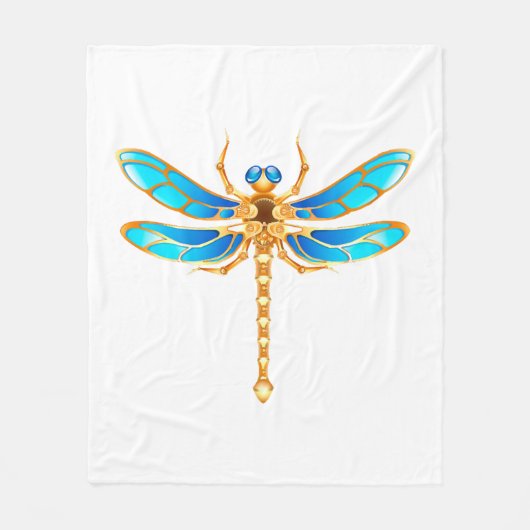 Goldschmuck-Libelleninsekt-Vip-Fundus-Vektorbild Fleecedecke (Vorderseite)