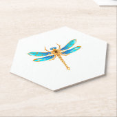 Goldschmuck-Libelleninsekt-Vip-Fundus-Vektorbild Untersetzer (angewinkelt)