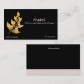 Goldschmuck - Weiße Perle Visitenkarte (Vorne/Hinten)