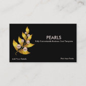 Goldschmuck - Weiße Perle Visitenkarte (Vorderseite)