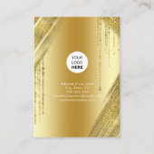 Goldschmuckhalter Ohrringe Einzigartiger Glitzer Visitenkarte (Rückseite)