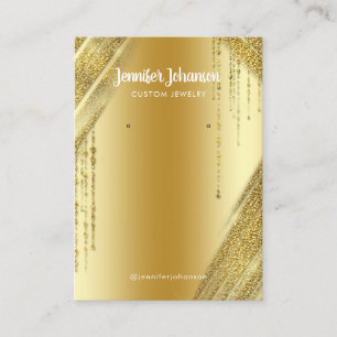 Goldschmuckhalter Ohrringe Einzigartiger Glitzer Visitenkarte