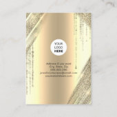 Goldschmuckhalter Ohrringe Einzigartiger Glitzer Visitenkarte (Rückseite)