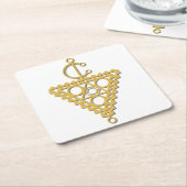 Goldschmucksymbol Rechteckiger Pappuntersetzer (angewinkelt)