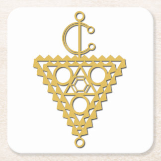 Goldschmucksymbol Rechteckiger Pappuntersetzer