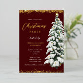 Goldschneebaum Weihnachtsgebäck Party Einladung (Stehend vorne)