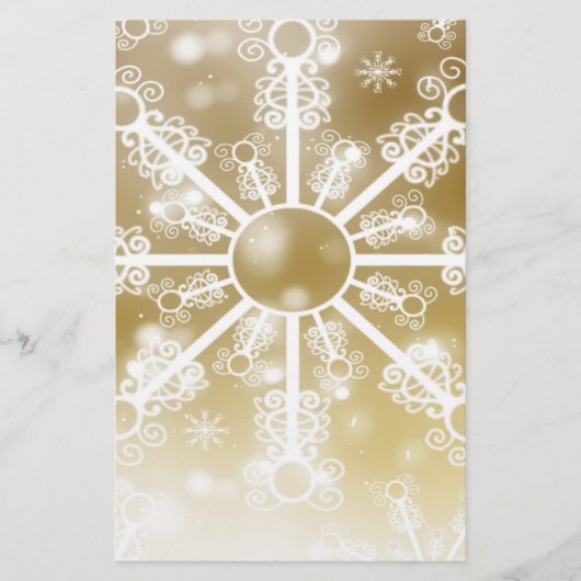 Goldschneeflocke Briefpapier (Vorderseite)