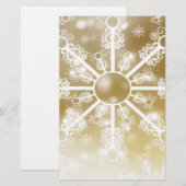 Goldschneeflocke Briefpapier (Vorne/Hinten)