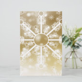 Goldschneeflocke Briefpapier (Stehend Vorderseite)