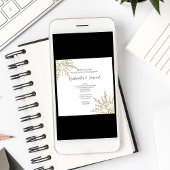 Goldschneeflocke der White Winter Engagement Party Einladung