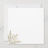 Goldschneeflocke der White Winter Engagement Party Einladung (Rückseite)