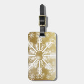 Goldschneeflocke Gepäckanhänger (Vorderseite vertikal)