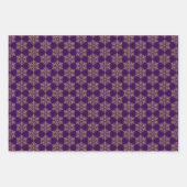 Goldschneeflocke - Glitzer-Effekt Geschenkpapier Set (Vorderseite 3)