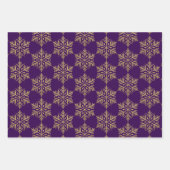 Goldschneeflocke - Glitzer-Effekt Geschenkpapier Set (Vorderseite)