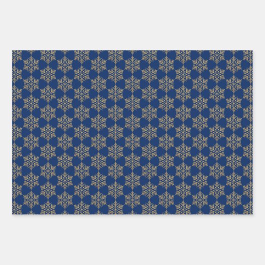 Goldschneeflocke - Glitzer-Effekt Geschenkpapier Set (Vorderseite 3)