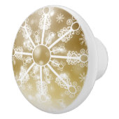 Goldschneeflocke Keramikknauf (Rechts)