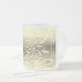 Goldschneeflocke mattierte Tasse (VorderseiteRechts)