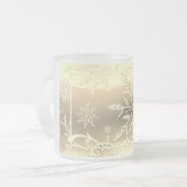 Goldschneeflocke mattierte Tasse (Vorderseite Links)