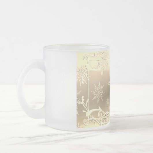 Goldschneeflocke mattierte Tasse (Links)