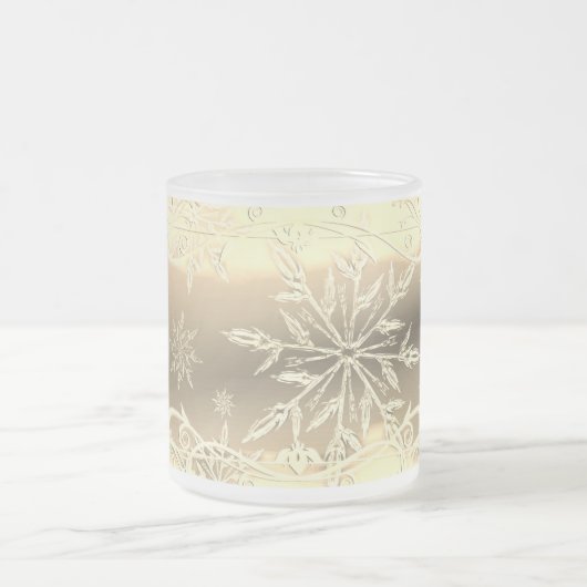 Goldschneeflocke mattierte Tasse (Mittel)