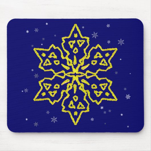 Goldschneeflocke Mousepad (Vorne)