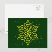 Goldschneeflocke Postkarte (Vorne/Hinten)