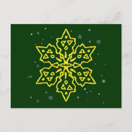 Goldschneeflocke Postkarte (Vorderseite)