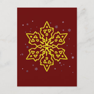 Goldschneeflocke Postkarte