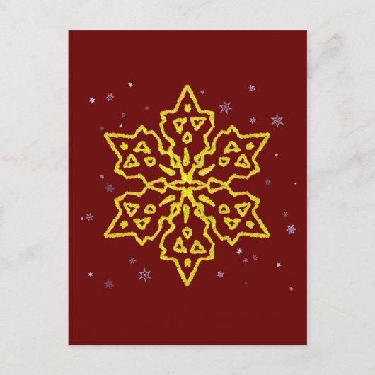 Goldschneeflocke Postkarte (Vorderseite)
