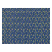 Goldschneeflocken auf Blau Tischdecke (Vorderseite (Horizontal))