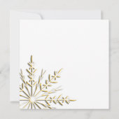 Goldschneeflocken auf der Einladung zur Winterhoch (Rückseite)