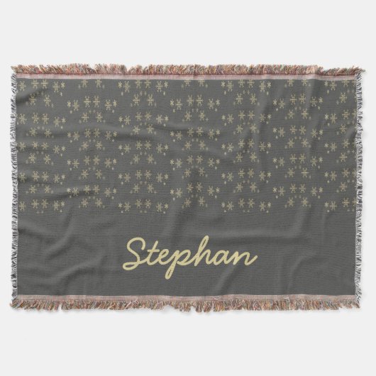 Goldschneeflocken auf grau decke (Vorderseite)