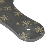 Goldschneeflocken auf grau schneidebrett (Ecke)