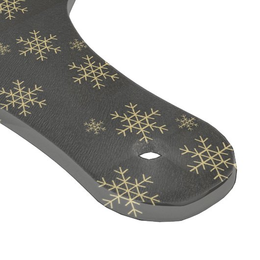 Goldschneeflocken auf grau schneidebrett (Ecke)