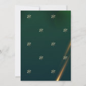 Goldschneeflocken, Balls Grüne Weihnachten Einladung (Rückseite)