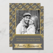 Goldschneeflocken Frohe Weihnachten Foto (Vorne/Hinten)