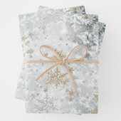 Goldschneeflocken Frozen Eissee Geschenkpapier Set (Beispiel)