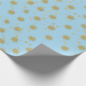 Goldschneeflocken Geschenkpapier (Ecke)