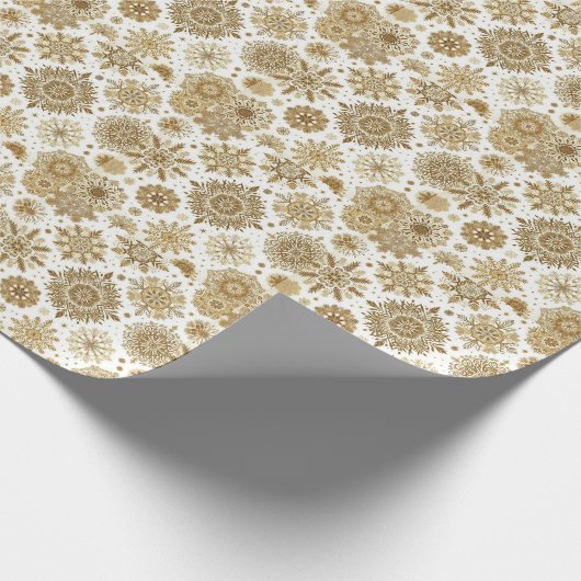 Goldschneeflocken Geschenkpapier (Ecke)