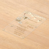 Goldschneeflocken, Glas, Lichter, grüne Weihnachte Acryleinladungen (Ablage )