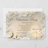 Goldschneeflocken, Glass Corporate Christmas Party Einladung (Vorderseite)