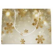 Goldschneeflocken Große Geschenktüte (Vorderseite)