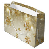 Goldschneeflocken Große Geschenktüte (Rückseite Schrägansicht)