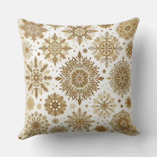 Goldschneeflocken Kissen (Rückseite)