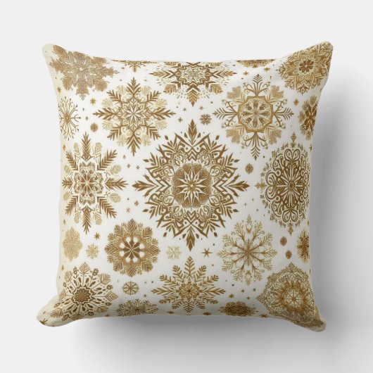 Goldschneeflocken Kissen (Vorderseite)