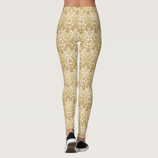 Goldschneeflocken Niedlich Leggings (Rückseite)